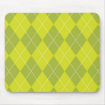 Light Green Argyle Pattern mousepads