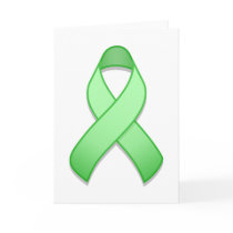 Light Green Awareness Ribbon Card by jamieco Light Green Awareness Ribbon Card