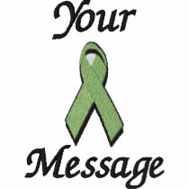 Light green awareness ribbon - Customize embroidered shirts