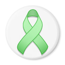 Light Green Awareness Ribbon Magnet by jamieco Light Green Awareness Ribbon Magnet