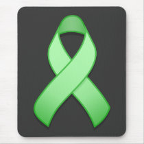 Light Green Awareness Ribbon Mousepad