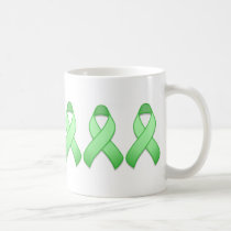 Light Green Awareness Ribbon Mug by jamieco Light Green Awareness Ribbon Mug