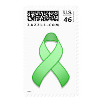 Light Green Awareness Ribbon Postage postage by jamieco Light Green Awareness Ribbon Postage postage