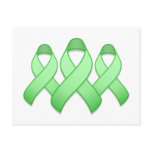Light Green Awareness Ribbon Trio Postcard