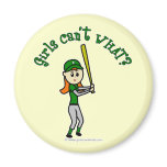 Light Green Baseball Fridge Magnets