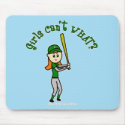 Light Green Baseball mousepads
