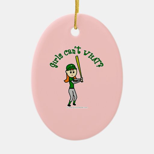 Light Green Baseball Ornament