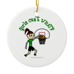 LIght Green Basketball Ornament