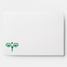 Light Green Blue Buddha Eyes.png Envelope