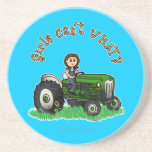 Light Green Farmer Girl Drink Coaster