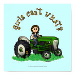 Light Green Farmer Girl Poster