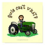 Light Green Farmer Girl Posters