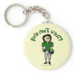 Light Green Football Key Chain
