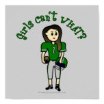 Light Green Football Posters