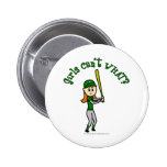 Light Green Girls Baseball Pins