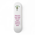 Light Green Girls Baseball skateboards