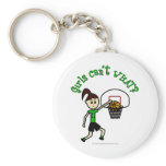 Light Green Girls Basketball Key Chain