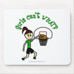 Light Green Girls Basketball Mousepads