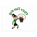 Light Green Girls Basketball Postcards