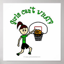 Light Green Girls Basketball posters
