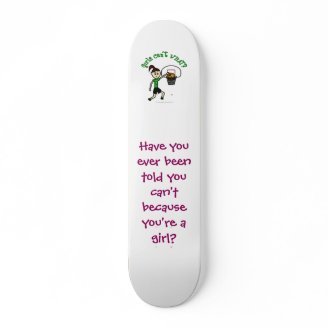 Light Green Girls Basketball Custom Skateboard