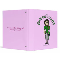 Light Green Girls Football binders