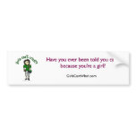 Light Green Girls Football Bumperstickers