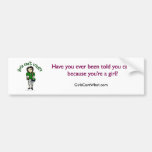 Light Green Girls Football Bumper Stickers