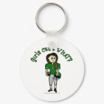 Light Green Girls Football Keychains