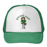 Light Green Girls Football Mesh Hats
