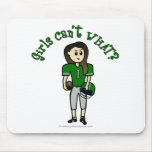 Light Green Girls Football Mousepad