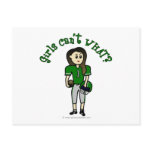 Light Green Girls Football Postcards