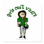 Light Green Girls Football Poster