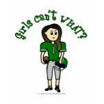 Light Green Girls Football Tshirt