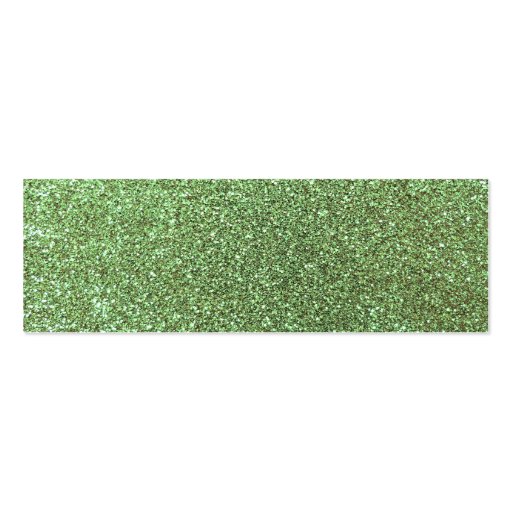 Light green glitter business card template (back side)