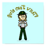 Light Green Sheriff Girl Poster