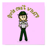 Light Green Sheriff Girl Poster