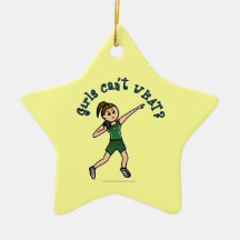Light Green Shot Put Christmas Tree Ornament
