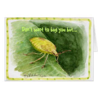 Light Green Stink Bug Reminder Card card