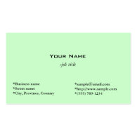 light green tulip flower personal business card business card template