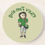 Light Green Womens Football Drink Coaster