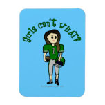 Light Green Womens Football Flexible Magnets
