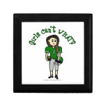 Light Green Womens Football Trinket Box
