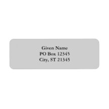 Light Grey Return Address Labels