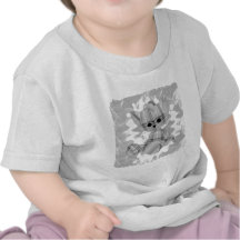 Light Grey Spiral Smoke Teddy Bear Tee Shirt