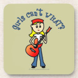 Light Guitar Girl Coaster