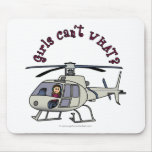Light Helicopter Girl Mousepads