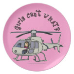 Light Helicopter Pilot Girl Plate