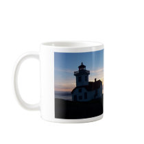 Light house and blue sky sun set, Alden Point l... mugs by Heidijean Light house and blue sky sun set, Alden Point l... mugs