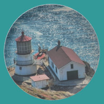 Light house, on a plate plates